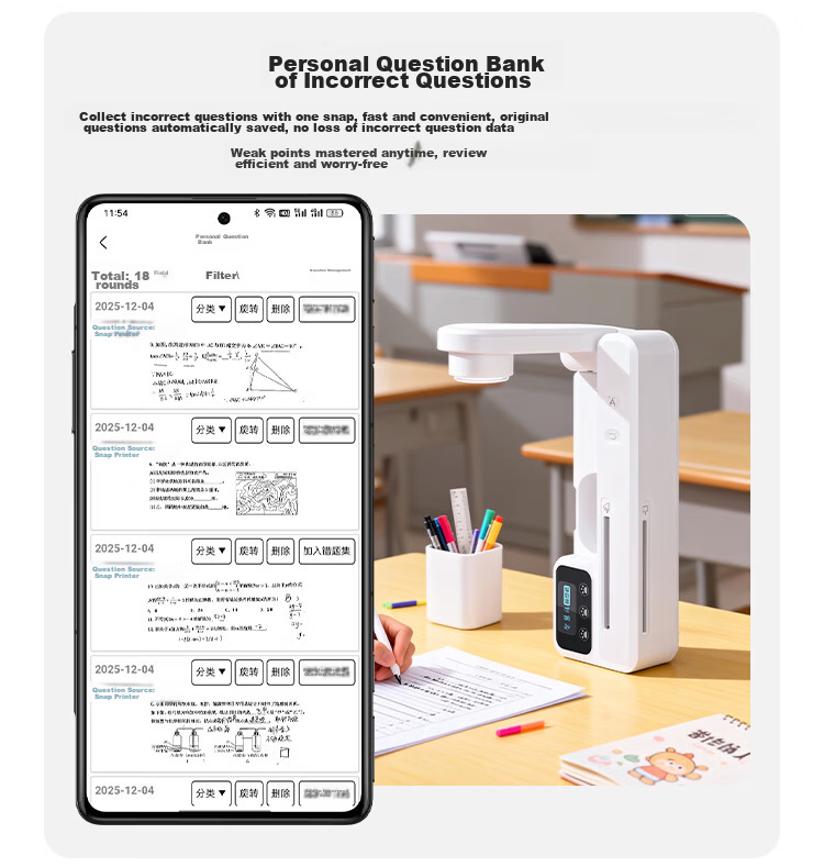 Smart Bear [4th Generation Error Correction Machine] PS280 Error Correction Device for Middle and High School Students, Mini Portable Home Use Organizer, No Phone Needed 13