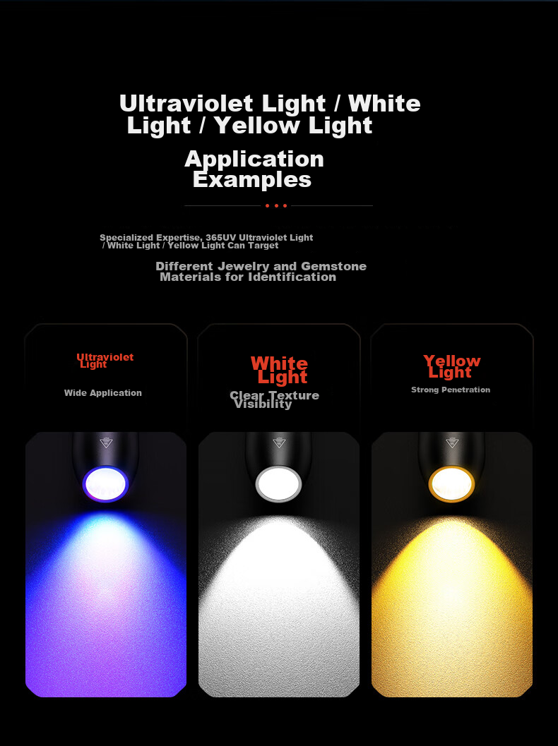 PHILIPS Jade Identification Flashlight 365nm UV Light for Jadeite, Jewelry, Collectibles, and Currency Verification 5