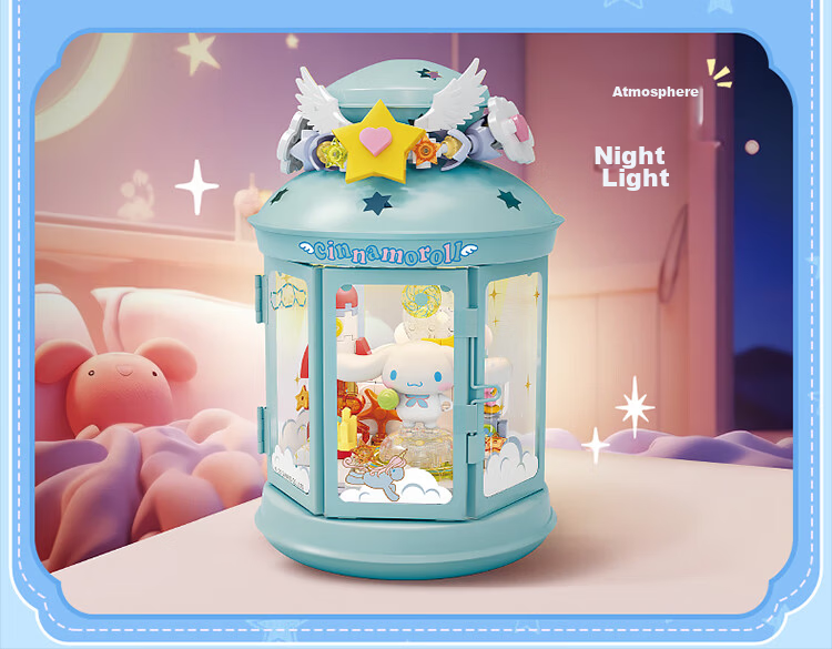 TOP TOY Sanrio Light and Shadow Dream Series Hello Kitty Night Light Building Blocks Girls New Year Gift 16