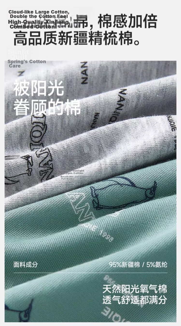 Nanjiren Men's Underwear Summer [Pure Cotton Breathable + 10A Antibacterial] High-End Authentic Men's Boxer Briefs 4