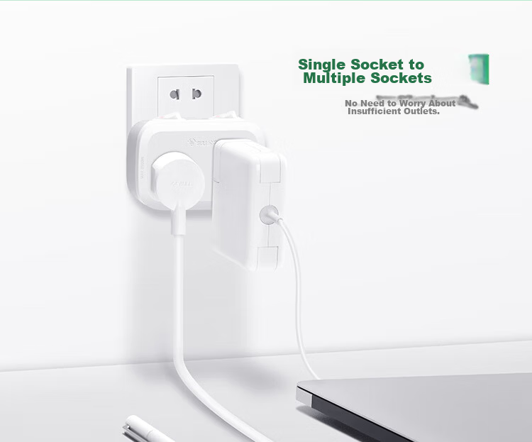 BULL Adapter Plug/One-to-Two Socket/Wireless Conversion Socket/Power Converter for Bedroom and Kitchen 2-Position Controlled Switch Socket GN-9323 3