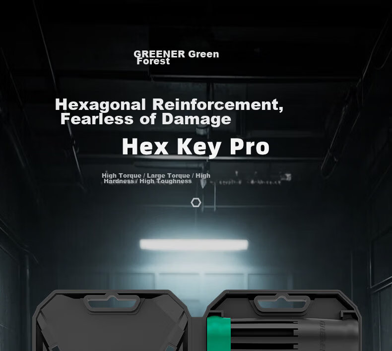 GREENER Hex Key Wrench Set High Hardness Strong Magnetic 6-Point Screwdriver Universal Hex Wrench Extended Star Hex Key 1