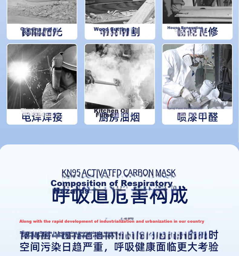 Sichen Colorful Dustproof Mask 25pcs with Breathing Valve Activated Carbon Mask Industrial Dustproof KN95 Ear-Hook Individually Packaged 4