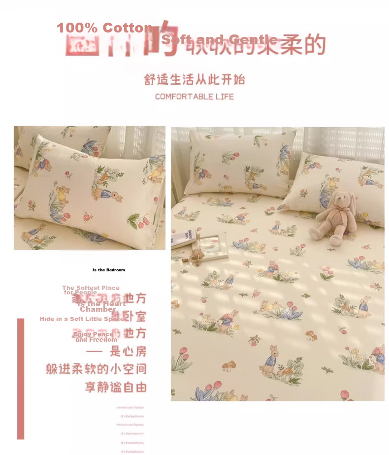 Wuyinliangpin Class A Pure Cotton Bed Sheet Single Piece, Single Person 100% Cotton Bed Cover Quilt Garden Secret 160*230cm 3