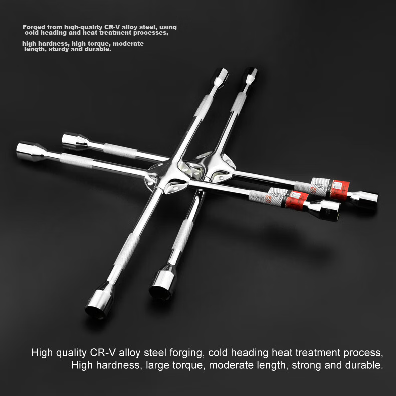 JERXUN Car Tire Wrench Hex Socket Wrench Tire Removal Wrench Extended Cross Wrench Tire Changing Tool 1