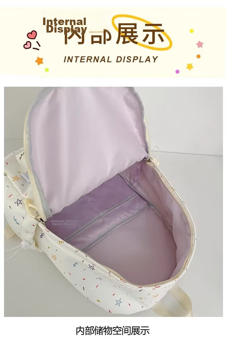 361° Women's Backpack 2026 New High-Value Ins Style Printed Schoolbag Lightweight Travel Shoulder Bag for High School and College Students 5