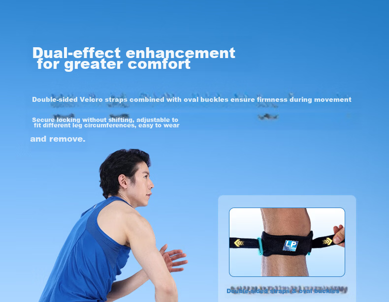 LP 781 Professional Sports Patella Strap Knee Brace Patellar Tendon Support Compression Band Running Mountaineering Badminton One Size 9