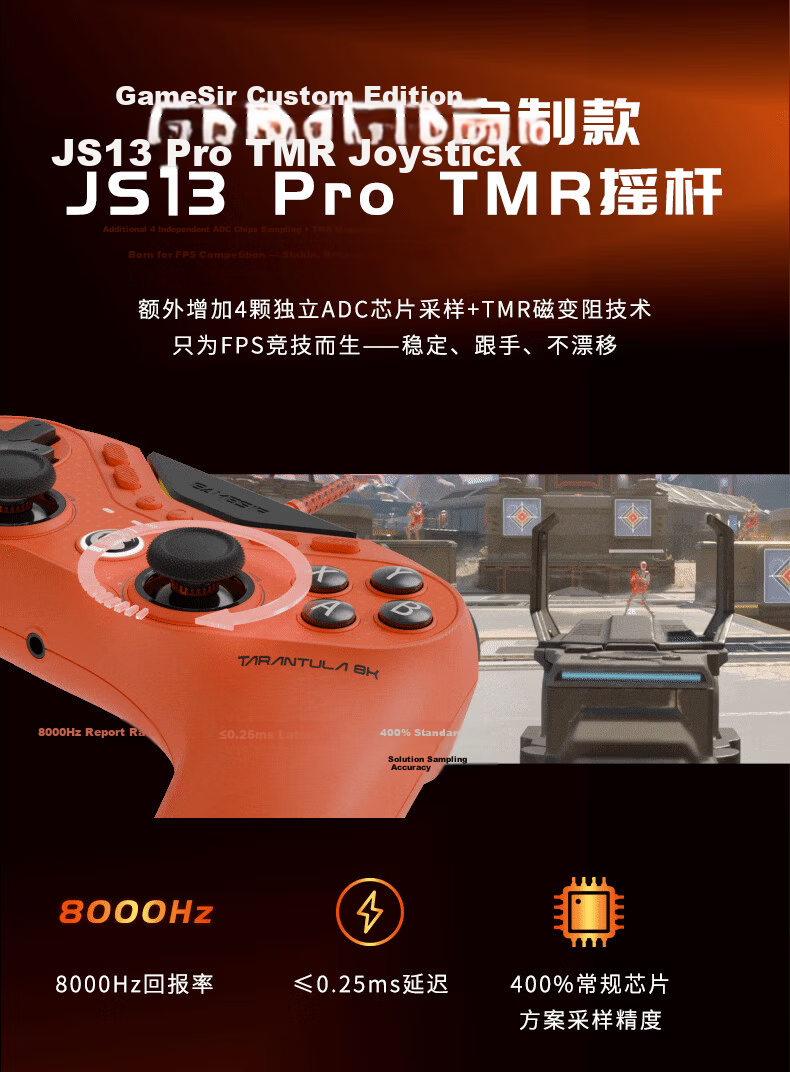 Gaisel Little Chicken Nine-Tailed Fox Microsoft Licensed Xbox Wired Symmetrical Game Controller TMR Joystick Dual Trigger for PC Steam 9