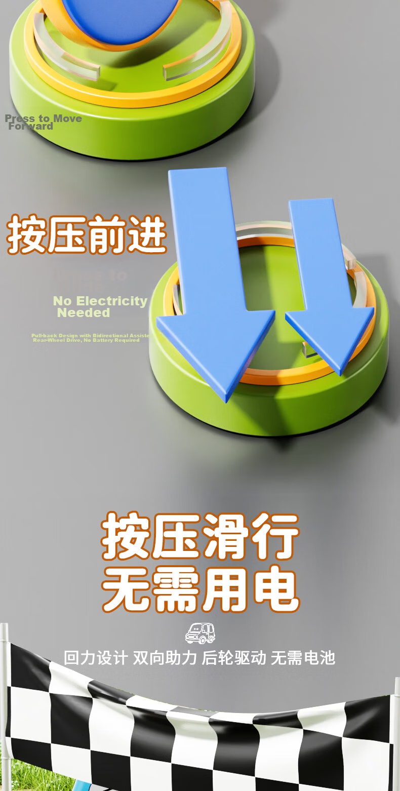 Miaobeile Children's Press Car Toy 1-3-6 Years Inertia Pull-Back Car Baby Infant Boys Birthday Gift 5