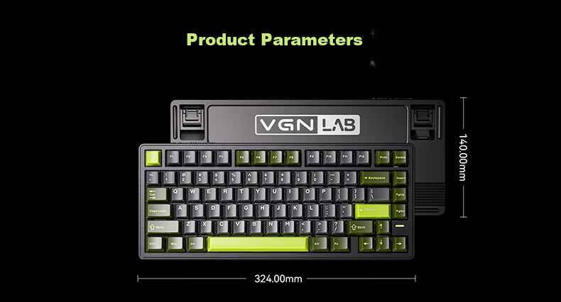 VGN Neon Ultra Gaming Edition Tri-Mode Wireless Magnetic Axis Keyboard RT Esports Custom Mechanical Hot-Swappable Web-Driven Shenqi Switch Tri-Mode Rose Red Mist Transparent 17