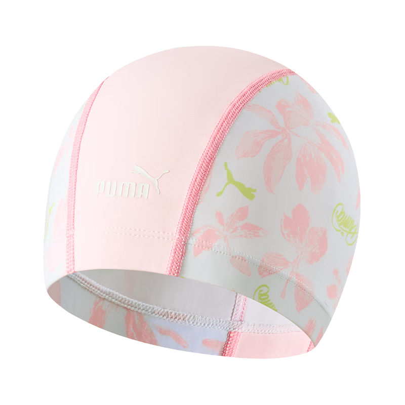 PUMA Adult Swim Cap Fabric High Elastic Hair Protection Sunscreen Breathable Non-Stuffy Long Hair Friendly Foldable Durable Swimming Cap