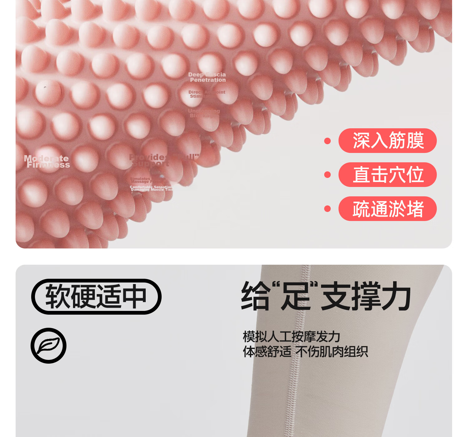 Plantar Fascia Massage Ball Muscle Relaxation Foot Sole Roller Arch Meridian Massager Purple 11