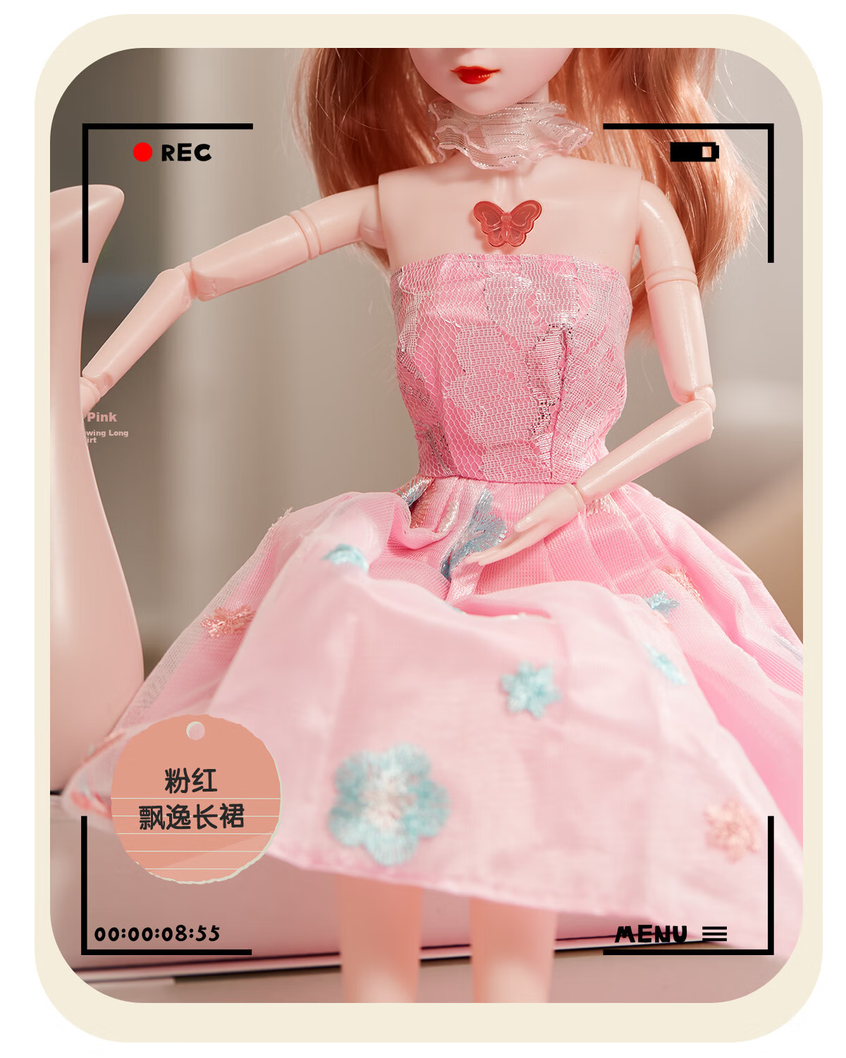 Dimoarch Dress-Up Doll Toy for Girls Princess Dress-Up Single Set Age 3-6 Birthday Gift 6
