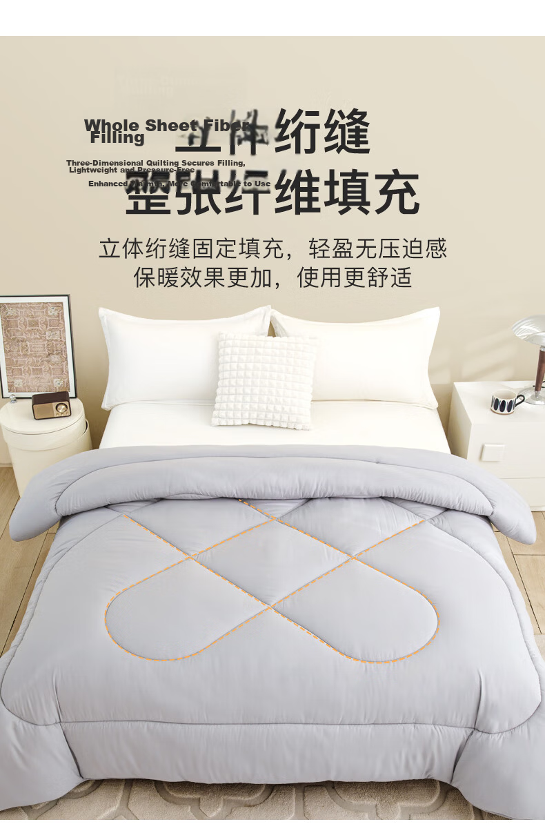 CROWN Winter Thickened Antibacterial Cotton Quilt Duvet Single Double Dormitory 6 Jin 200x230cm 6