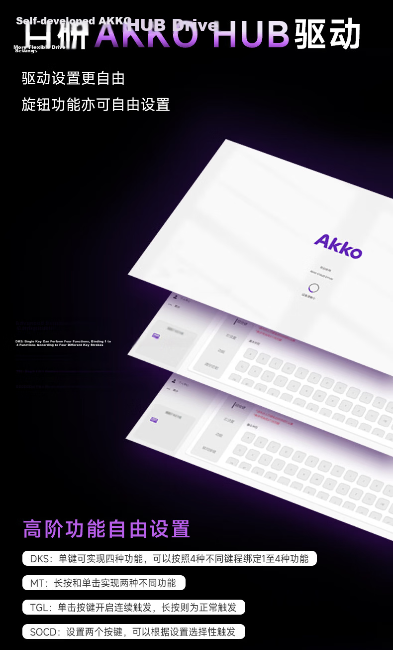 AKKO 5075 V5 HE Wireless Magnetic Switch Gaming Keyboard 75% Layout Hot-Swappable Gasket Structure Bluetooth Wired Tri-Mode Esports FPS Valorant Dual-Drive 82-Key 9