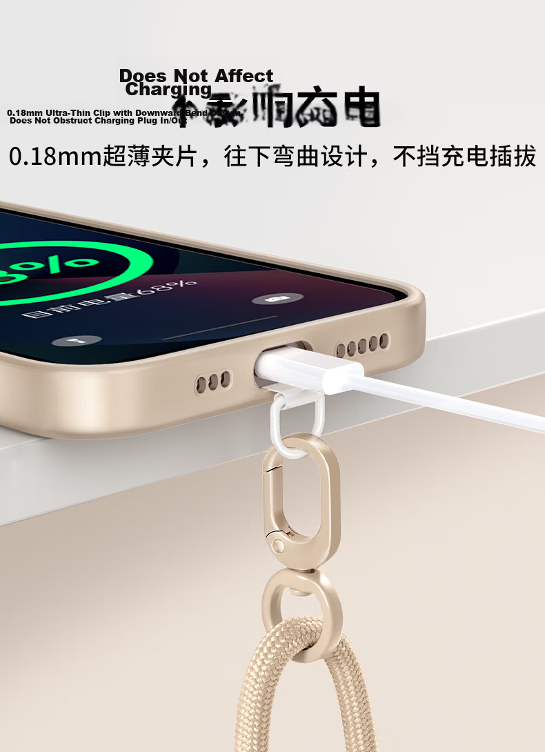 Yingyue Adjustable Anti-Lost Phone Lanyard Crossbody Neck and Wrist Strap with Pad Clip for Men and Women Compatible with Apple and Huawei 12