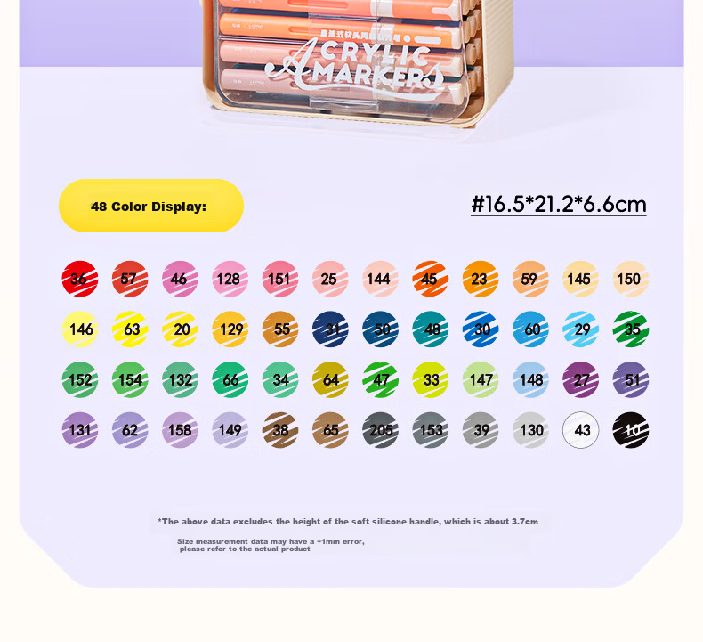 M&G Stationery, 48-Color Big Ink King Direct Liquid Acrylic Soft-Tip Markers, Student Children's Watercolor Pens, Drawing Pens, Painting Brushes, Colored Pens, Birthday Gift 34