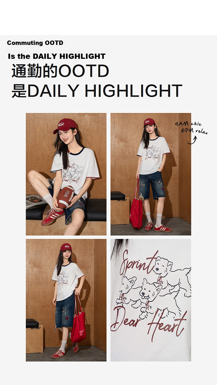 TonLion 2026 Summer Women's Short Sleeve T-Shirt Pure Cotton Youthful Fashionable White Versatile Early Spring Top 10