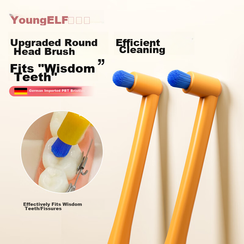 Yang Elf Soft Bristle Single Tuft Toothbrush for Wisdom Tooth Socket Adult and Children Orthodontic Braces Implant Portable Small Head Brush