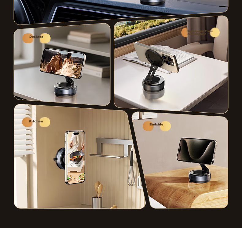 Zhiguozhe Car Magnetic Phone Holder Vacuum Suction Cup 2026 New Model Car Dashboard Navigation Mount Bestseller 25