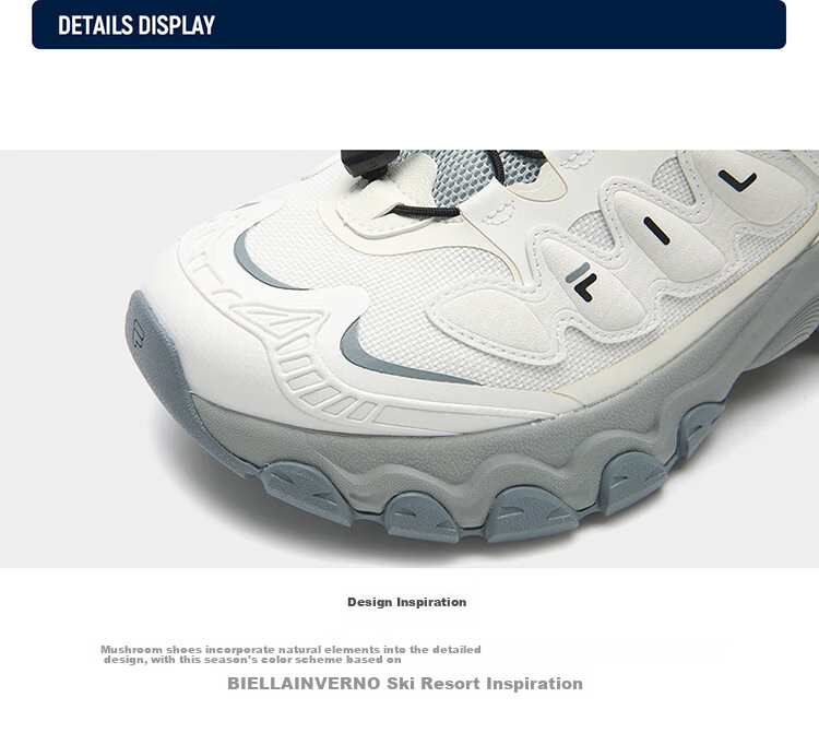 FILA Official Men's Mushroom Dad Sneakers 2026 Spring Casual Sports Shoes 41