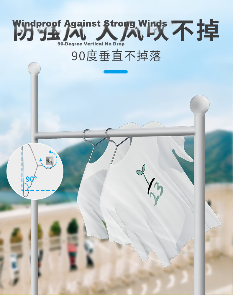 Shangmeide Stainless Steel Large Clothes Rack for Drying Quilts, Towels, and Bed Sheets 10