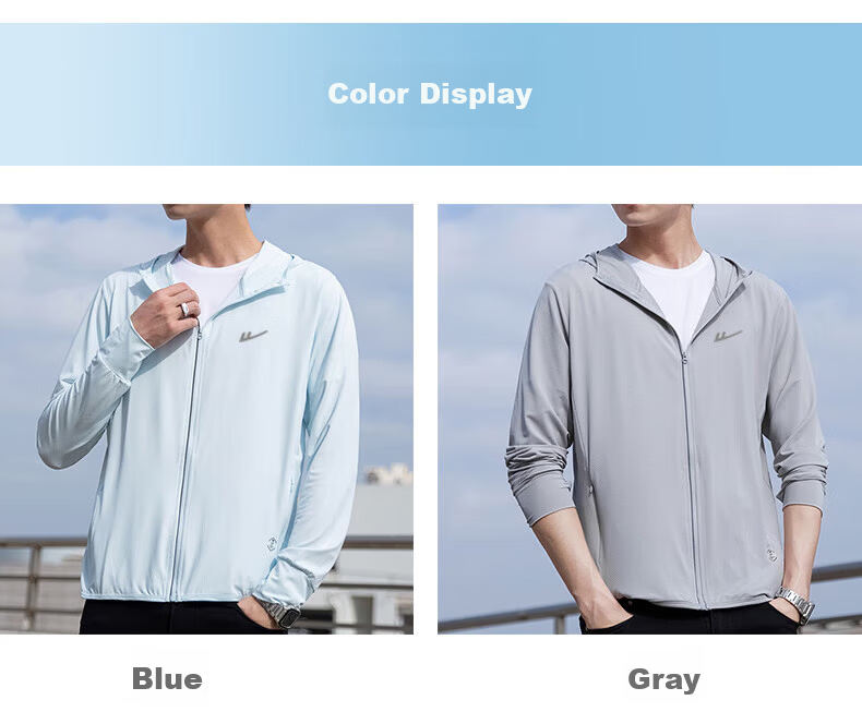 Huili Sun Protection Clothing for Men, UPF50+ UV Protection, Ice Silk Breathable Sun Protection Jacket, Men's Skin Coat, Quick-Drying Windbreaker 18