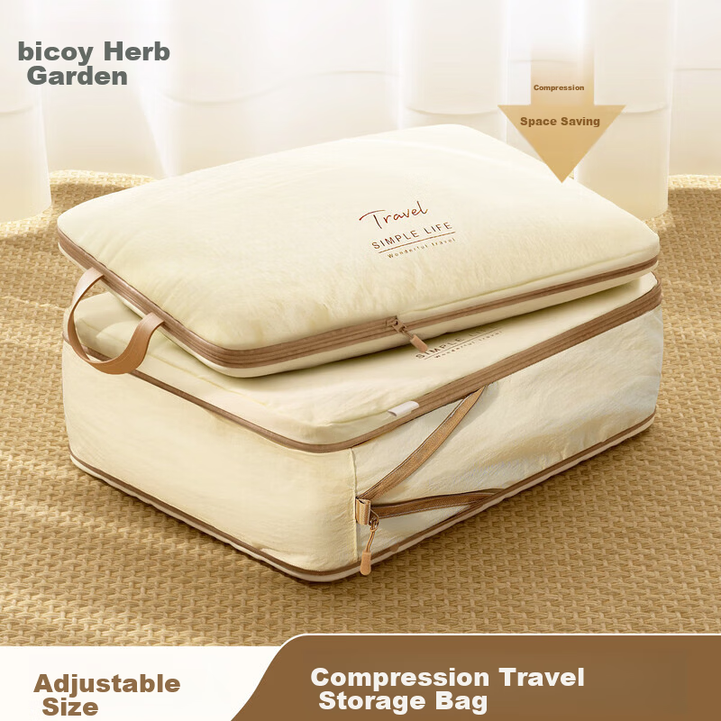 Baicaoyuan Travel Storage Bags Luggage Organizer Underwear Clothes Packing Bags for Travel Business Trip M Size 2 Pieces