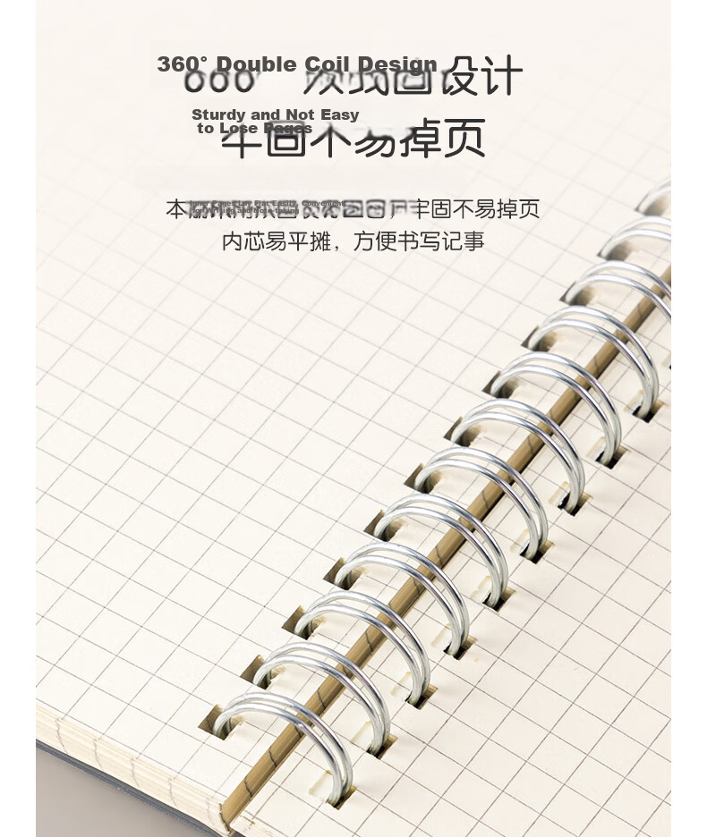 Deli A4 Student Spiral Notebook 80 Sheets 2-Pack Grid Paper LPA480-02 10
