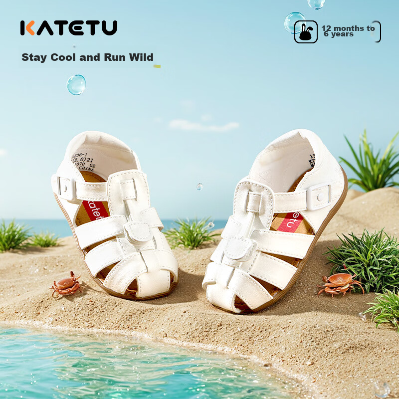 Cater Rabbit Kids Sandals Girls Summer Toddler Shoes Princess Shoes 1-6 Years Boys Closed-Toe Soft Sole Baby Sandals XZ36
