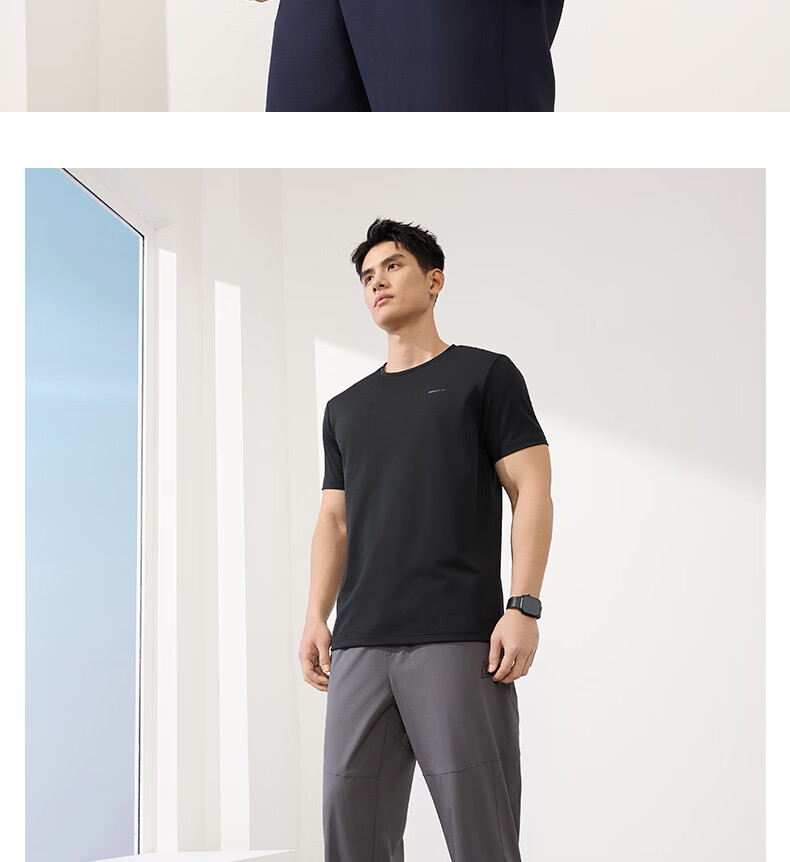 361° Men's Short-Sleeve T-Shirt, Summer Quick-Dry Sports Running Loose-Fit Fitness Casual Men's Tee Clothing 652524113H-2 69