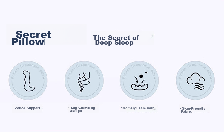 MINISO Seahorse Leg Hugging Long Body Pillow Core Slow Rebound Memory Foam Pillow Core for Deep Sleep 1