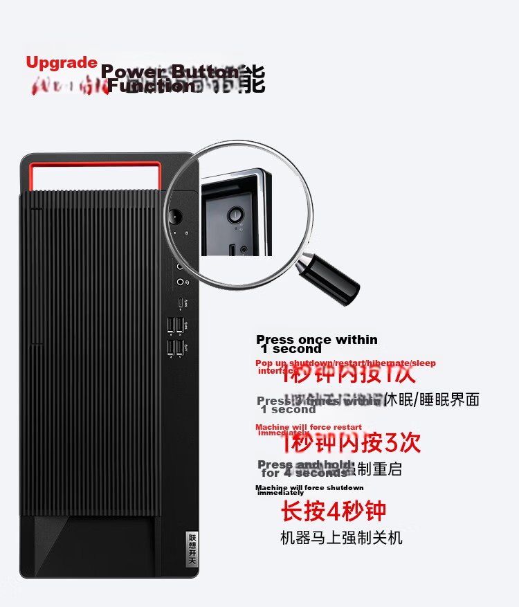 Lenovo Changfeng Zongwei M740J-91F Domestic Xinchuang Desktop Computer Kirin Trial Feiteng D3000 16GB 512GB Domestic 2GB Dedicated Graphics HDD No Recycling 7