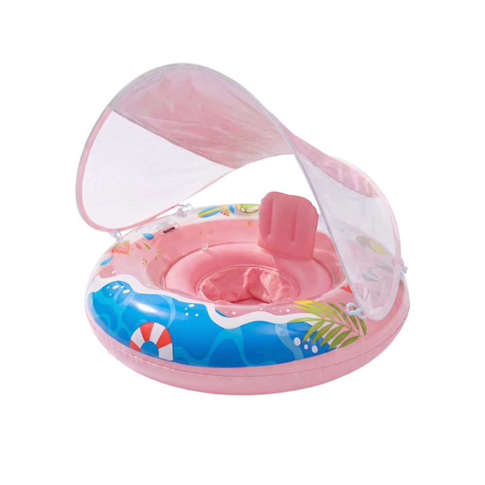 Swimmingbaby Kids Swimming Ring Thickened Sunscreen Girls Underarm Swim Ring for 3+ Years Pink One Size