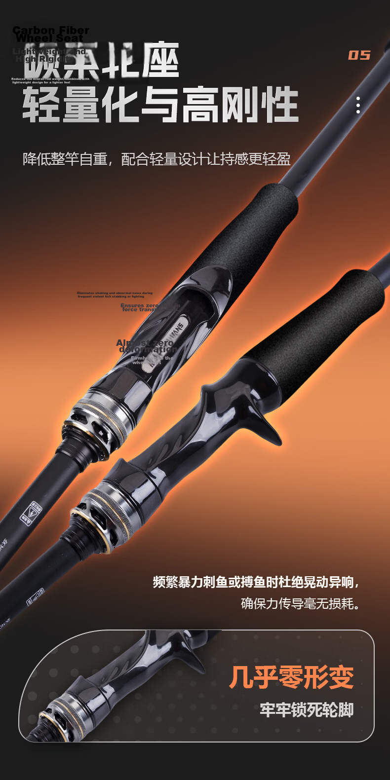 FishingFans Cold Crow Insect Rod Lure Rod Carbon Perch Rod Black Pit Competition Fishing Rod 2.13m Straight Handle ML Fast Action 6