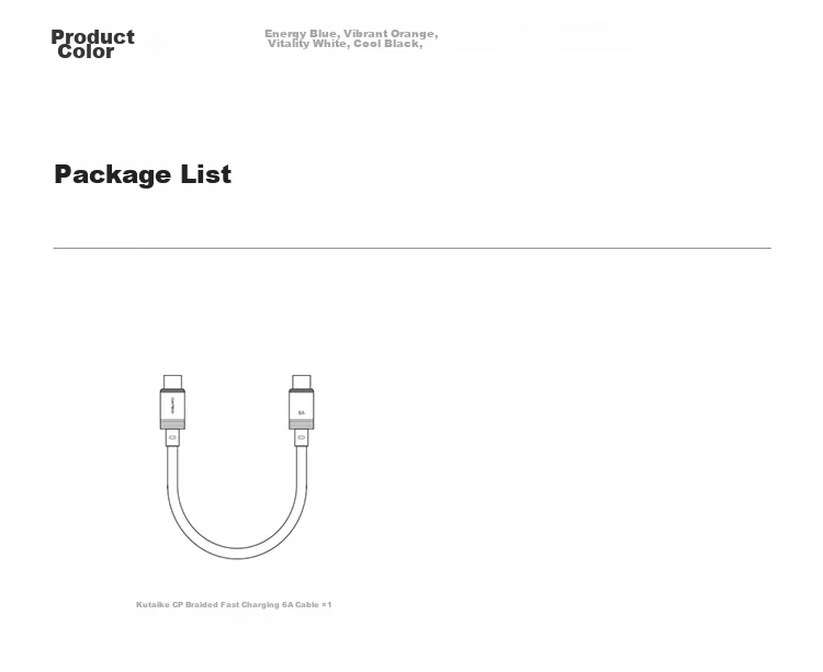 CUKTECH CoolTech CP Braided 6A Charging Cable 15CM Short 240W High-Power Fast Charge for Apple 16/Xiaomi/Huawei Tablet Laptop Blue 14
