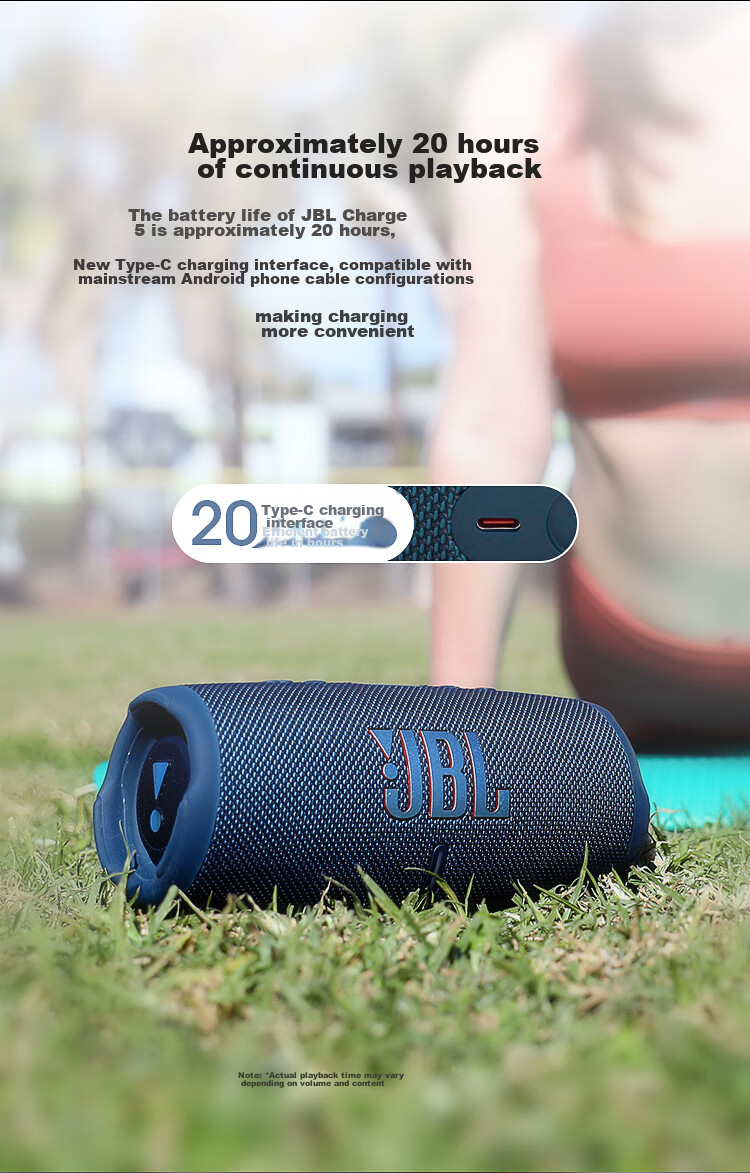 JBL CHARGE5 Impact Wave Fifth Generation, Portable Bluetooth Speaker + Subwoofer, Outdoor Waterproof Speaker, Enhanced Track Speaker, Gift for Women, Red 7