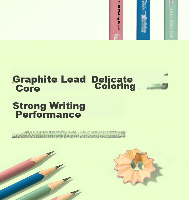 Deli HB Small Cloud Triangular Writing Pencil (10 pcs/box) Multicolor Barrel Doodle Writing Drawing HC151-HB Student School Stationery 9