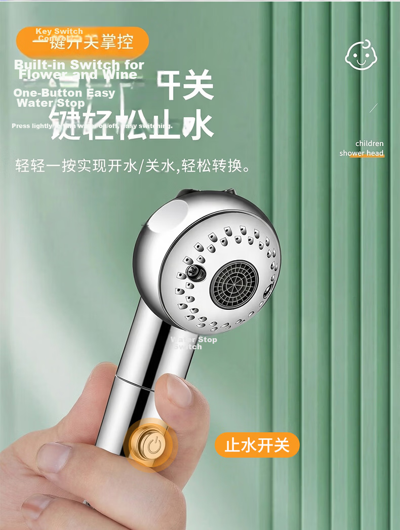 KEGOO Baby and Kids Shower Head Soft Water Flow Pet Bathing Washing Hair Attachment K4110 11
