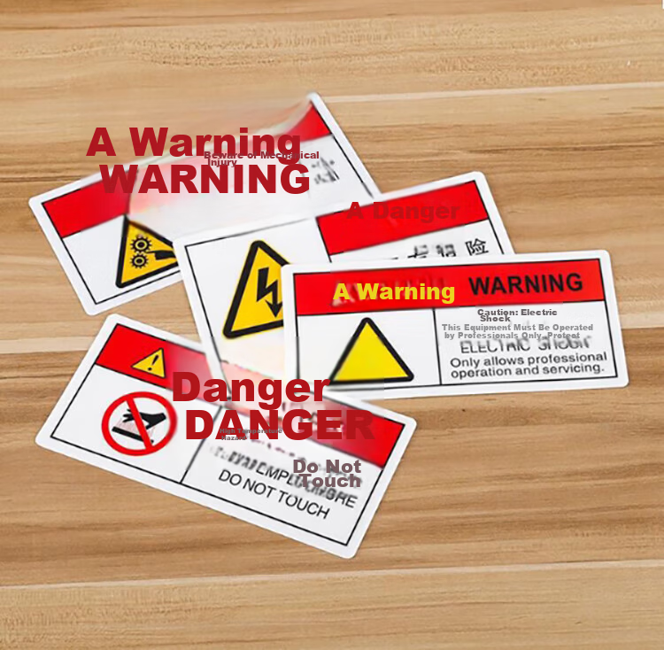 Yiju Changning Electrical Hazard Safety Label Power Distribution Box Workshop Warning Sign 8x8cm 10-Pack 9
