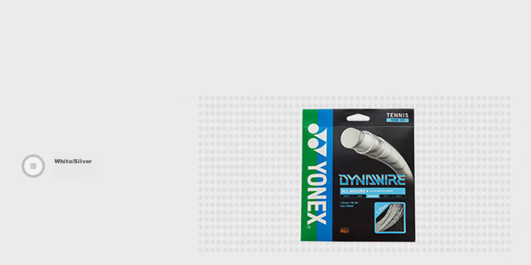 YONEX Tennis String TGDW125 Nylon Medium Hardness Silver for Match Training Beginners Intermediate 2
