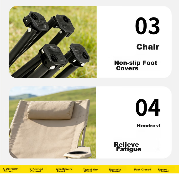 Tuxing Tianxia Outdoor Folding Recliner Chair Nap Camping Chair Foldable Office Nap Care Bed 4-Level Adjustable 15
