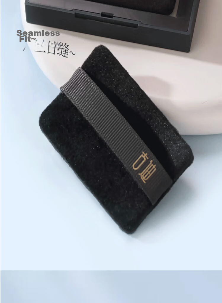 GOOOD 3-Pack Double-Sided Black Swan Flocked Powder Puffs Compatible with NARS CT White Compact Short Velvet Powder Puff Replacement 12