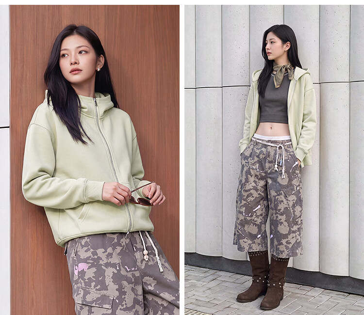 Semir Forest Soft Cotton Women's Solid Color Loose Fit Casual Hoodie Jacket 2025 Autumn Mall Style 101525108008 12