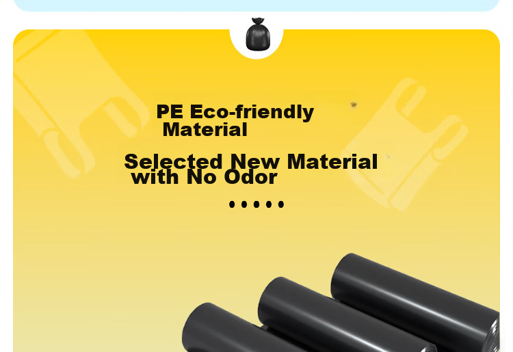 Bendi Black Vest Garbage Bags 46x63cm 200pcs 2-Mil Thickened Biodegradable Kitchen Large Plastic Trash Bags 7