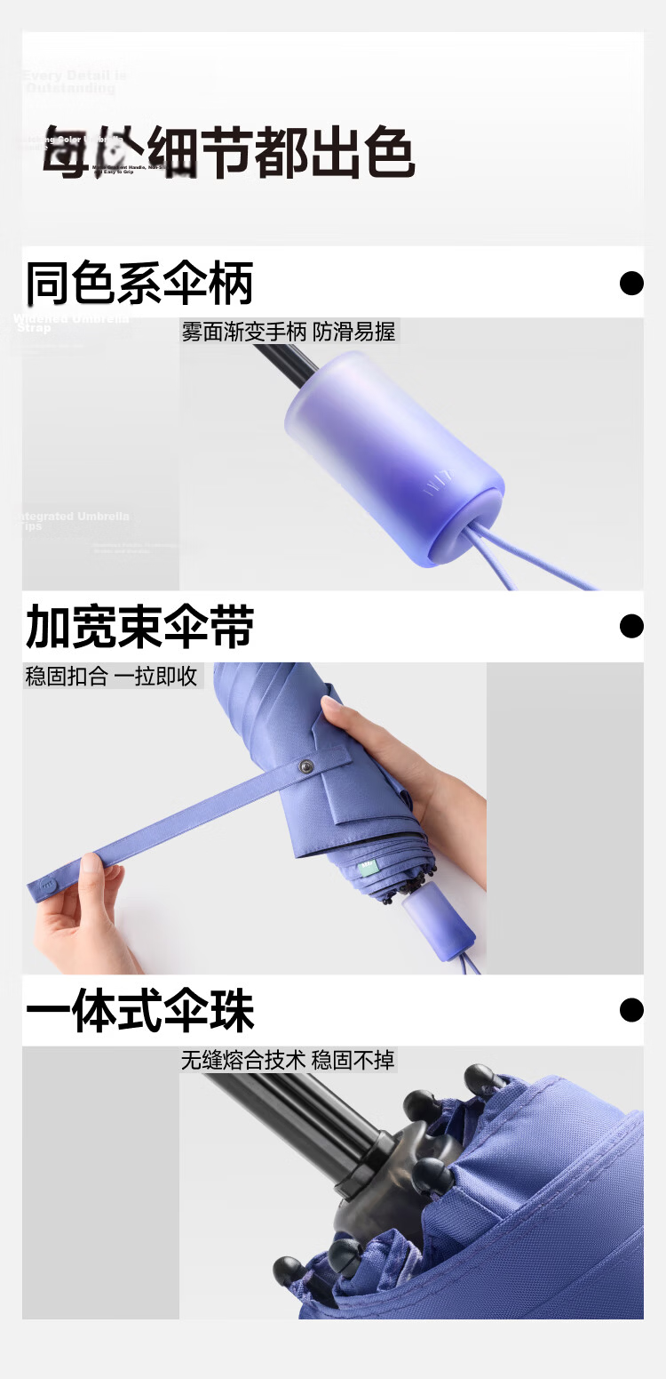 Banana Umbrella Three-Fold Double Protection Black Coating Sunscreen Umbrella BM397 Color Random 25
