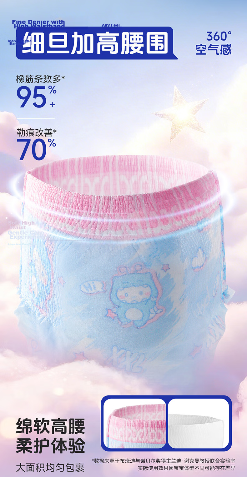 Bubandi [Formamide Not Detected] Qinxin Soft Air Baby Diapers M88 Pieces Summer Ultra-Thin Baby Diapers 7