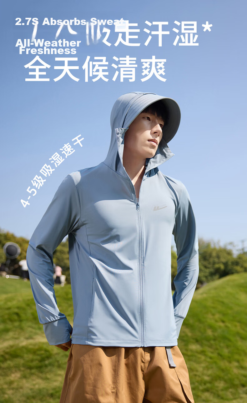 Warrior Men's UV Protection Sun Jacket 2026 Summer New Cool Feeling High-End Men's Sunscreen Coat 11