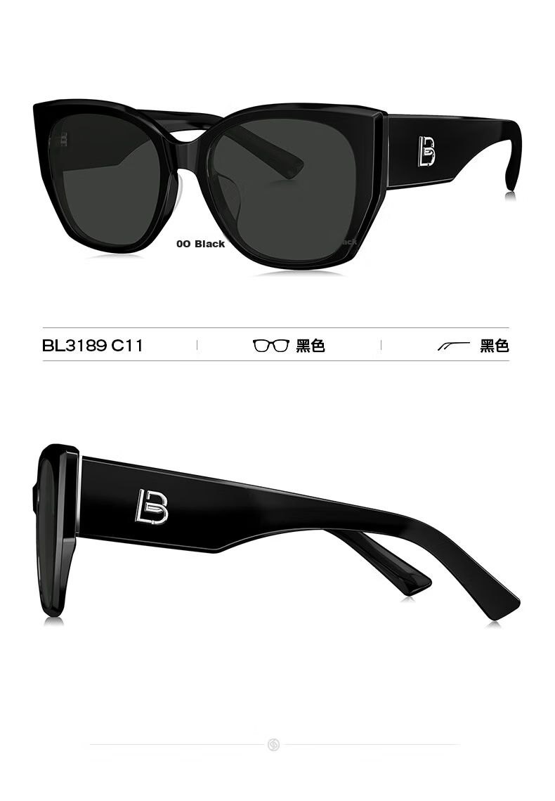 BOLON Sunglasses, Yang Zi's Style, Cat-Eye Large Frame Sunglasses, UV Protection, Driving Sunglasses for Men And Women, Trendy, BL3189C91 19