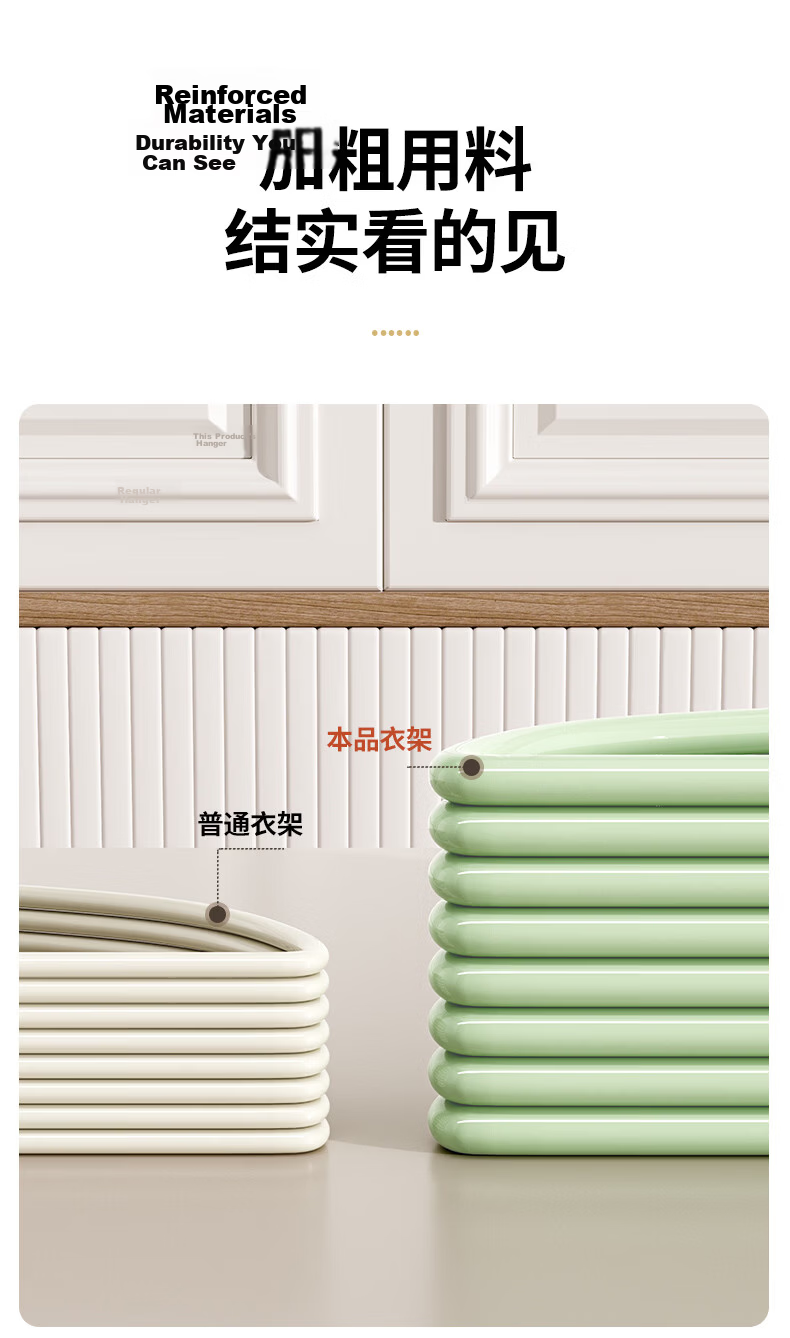 Baicaoyuan Non-Marking Shoulder Protective Clothes Hanger Anti-Slip Thickened Wide Large Capacity 50-Pack 5